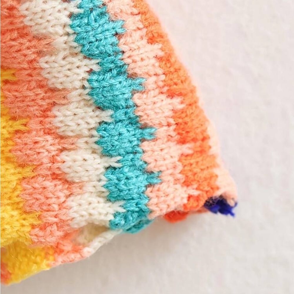 Bright Multi-Color Crochet Cardigan Sweater - Women - Picture 6 of 6